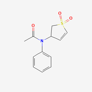 molecular formula C12H13NO3S B5034473 N-(1,1-dioxido-2,3-dihydrothiophen-3-yl)-N-phenylacetamide 