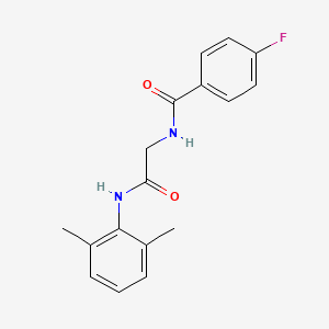 molecular formula C17H17FN2O2 B5034784 N-{2-[(2,6-dimethylphenyl)amino]-2-oxoethyl}-4-fluorobenzamide 