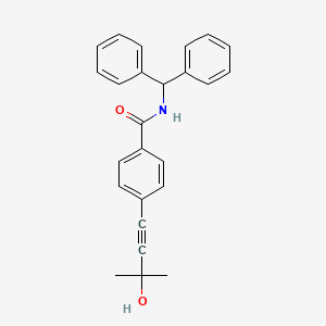 molecular formula C25H23NO2 B5034918 N-benzhydryl-4-(3-hydroxy-3-methylbut-1-ynyl)benzamide 