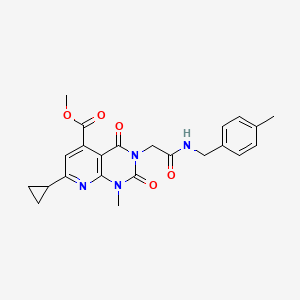 molecular formula C23H24N4O5 B5034930 METHYL 7-CYCLOPROPYL-1-METHYL-3-({[(4-METHYLPHENYL)METHYL]CARBAMOYL}METHYL)-2,4-DIOXO-1H,2H,3H,4H-PYRIDO[2,3-D]PYRIMIDINE-5-CARBOXYLATE 