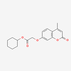 molecular formula C18H20O5 B5034947 Cyclohexyl 2-(4-methyl-2-oxochromen-7-yl)oxyacetate 
