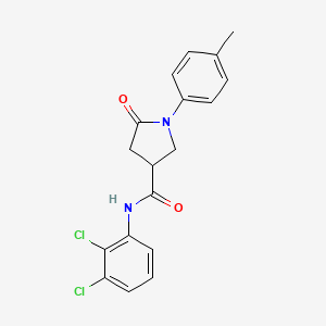 molecular formula C18H16Cl2N2O2 B5035110 N-(2,3-dichlorophenyl)-1-(4-methylphenyl)-5-oxopyrrolidine-3-carboxamide 