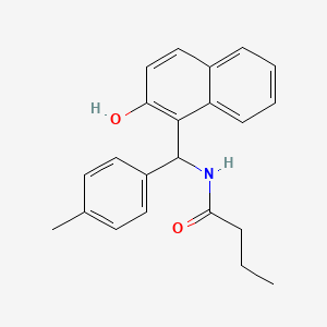 molecular formula C22H23NO2 B5035171 N-[(2-hydroxynaphthalen-1-yl)-(4-methylphenyl)methyl]butanamide 