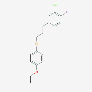 1-((3-(3-Chloro-4-fluorophenyl)propyl)dimethylsilanyl)-4-ethoxybenzene