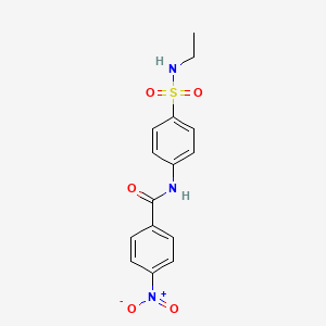 molecular formula C15H15N3O5S B5035222 N-[4-(ethylsulfamoyl)phenyl]-4-nitrobenzamide 