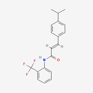 molecular formula C19H18F3NO B5035238 (2E)-3-[4-(propan-2-yl)phenyl]-N-[2-(trifluoromethyl)phenyl]prop-2-enamide 
