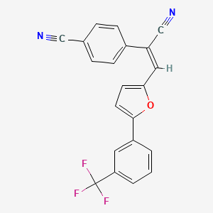 molecular formula C21H11F3N2O B5035372 4-[(E)-1-cyano-2-[5-[3-(trifluoromethyl)phenyl]furan-2-yl]ethenyl]benzonitrile 