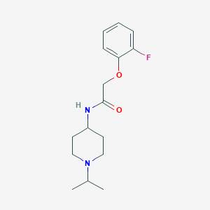 molecular formula C16H23FN2O2 B5035441 2-(2-fluorophenoxy)-N-[1-(propan-2-yl)piperidin-4-yl]acetamide 