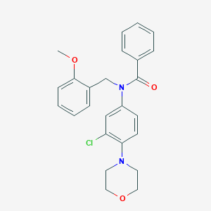 molecular formula C25H25ClN2O3 B503574 N-(3-chloro-4-morpholin-4-ylphenyl)-N-[(2-methoxyphenyl)methyl]benzamide 