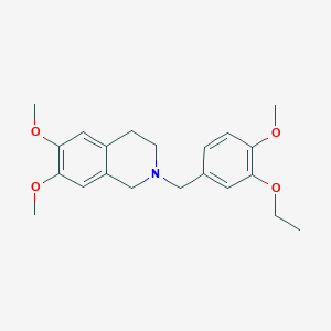 molecular formula C21H27NO4 B5035750 2-[(3-ethoxy-4-methoxyphenyl)methyl]-6,7-dimethoxy-3,4-dihydro-1H-isoquinoline 