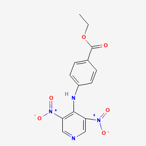molecular formula C14H12N4O6 B5035757 Ethyl 4-[(3,5-dinitropyridin-4-yl)amino]benzoate 