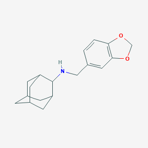 molecular formula C18H23NO2 B503587 N-(2H-1,3-BENZODIOXOL-5-YLMETHYL)ADAMANTAN-2-AMINE 