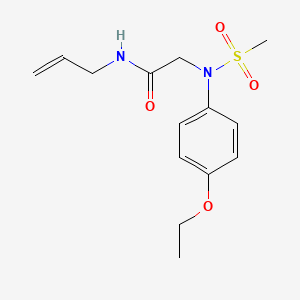 molecular formula C14H20N2O4S B5035887 2-(4-ethoxy-N-methylsulfonylanilino)-N-prop-2-enylacetamide 