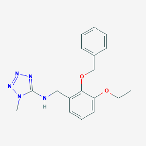 molecular formula C18H21N5O2 B503597 N-{[2-(BENZYLOXY)-3-ETHOXYPHENYL]METHYL}-1-METHYL-1,2,3,4-TETRAZOL-5-AMINE CAS No. 878425-65-1