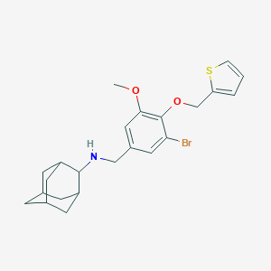 molecular formula C23H28BrNO2S B503601 N-[[3-bromo-5-methoxy-4-(thiophen-2-ylmethoxy)phenyl]methyl]adamantan-2-amine 