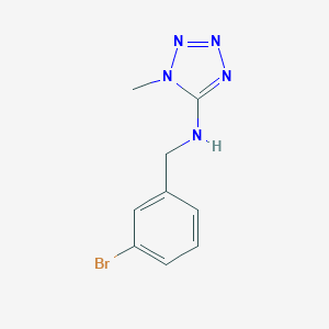 molecular formula C9H10BrN5 B503602 N-[(3-BROMOPHENYL)METHYL]-1-METHYL-1,2,3,4-TETRAZOL-5-AMINE 