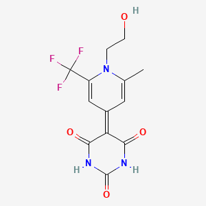 molecular formula C13H12F3N3O4 B5036023 5-[1-(2-HYDROXYETHYL)-2-METHYL-6-(TRIFLUOROMETHYL)-1,4-DIHYDROPYRIDIN-4-YLIDENE]-1,3-DIAZINANE-2,4,6-TRIONE 