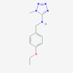 molecular formula C11H15N5O B503603 N-[(4-ethoxyphenyl)methyl]-1-methyltetrazol-5-amine CAS No. 876896-59-2