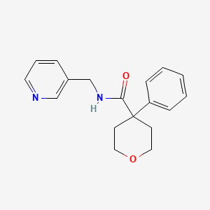 molecular formula C18H20N2O2 B5036034 4-phenyl-N-(pyridin-3-ylmethyl)tetrahydro-2H-pyran-4-carboxamide 