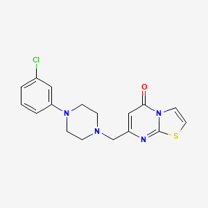 molecular formula C17H17ClN4OS B5036149 7-{[4-(3-CHLOROPHENYL)PIPERAZINO]METHYL}-5H-[1,3]THIAZOLO[3,2-A]PYRIMIDIN-5-ONE 