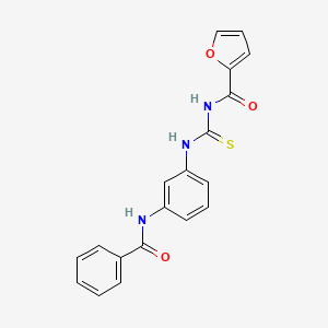 molecular formula C19H15N3O3S B5036173 N-[3-({[(FURAN-2-YL)FORMAMIDO]METHANETHIOYL}AMINO)PHENYL]BENZAMIDE 