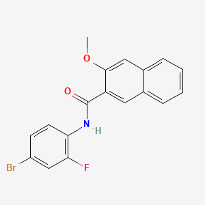 molecular formula C18H13BrFNO2 B5036205 N-(4-bromo-2-fluorophenyl)-3-methoxynaphthalene-2-carboxamide 