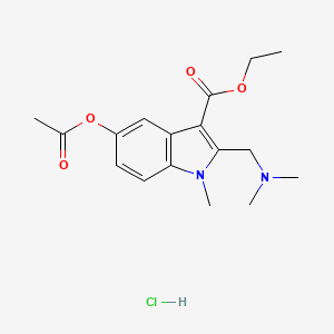 molecular formula C17H23ClN2O4 B5036219 ethyl 5-acetyloxy-2-[(dimethylamino)methyl]-1-methylindole-3-carboxylate;hydrochloride 