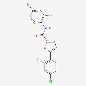 molecular formula C17H9BrCl2FNO2 B5036348 N-(4-bromo-2-fluorophenyl)-5-(2,4-dichlorophenyl)furan-2-carboxamide 