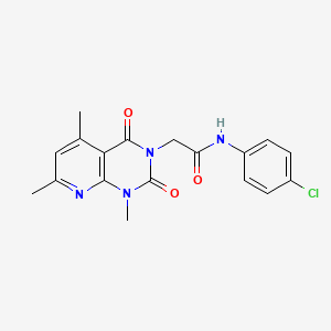 molecular formula C18H17ClN4O3 B5036367 N-(4-CHLOROPHENYL)-2-{1,5,7-TRIMETHYL-2,4-DIOXO-1H,2H,3H,4H-PYRIDO[2,3-D]PYRIMIDIN-3-YL}ACETAMIDE 