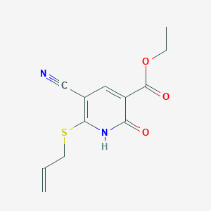 molecular formula C12H12N2O3S B5036379 ethyl 5-cyano-2-oxo-6-prop-2-enylsulfanyl-1H-pyridine-3-carboxylate 