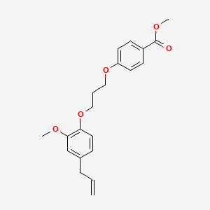 molecular formula C21H24O5 B5036462 Methyl 4-[3-(2-methoxy-4-prop-2-enylphenoxy)propoxy]benzoate 