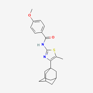 molecular formula C22H26N2O2S B5036628 N-[4-(ADAMANTAN-1-YL)-5-METHYL-1,3-THIAZOL-2-YL]-4-METHOXYBENZAMIDE 