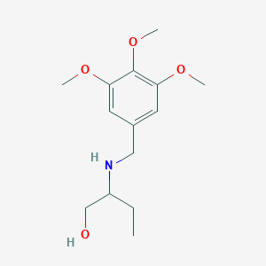 molecular formula C14H23NO4 B503669 2-[(3,4,5-trimethoxybenzyl)amino]-1-butanol 