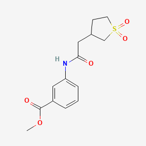 molecular formula C14H17NO5S B5036708 Methyl 3-[[2-(1,1-dioxothiolan-3-yl)acetyl]amino]benzoate 