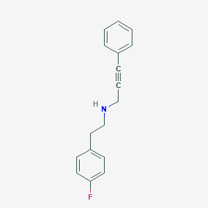 molecular formula C17H16FN B503677 N-[2-(4-fluorophenyl)ethyl]-3-phenylprop-2-yn-1-amine 