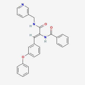 molecular formula C28H23N3O3 B5036820 N-(2-(3-PHENOXYPHENYL)-1-(((3-PYRIDINYLMETHYL)AMINO)CARBONYL)VINYL)BENZAMIDE 