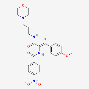 molecular formula C24H28N4O6 B5036920 N-[(Z)-2-(4-methoxyphenyl)-1-({[3-(4-morpholinyl)propyl]amino}carbonyl)ethenyl]-4-nitrobenzamide CAS No. 6240-37-5