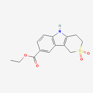molecular formula C14H15NO4S B5036932 Ethyl 2,2-dioxo-1,3,4,5-tetrahydrothiopyrano[4,3-b]indole-8-carboxylate 
