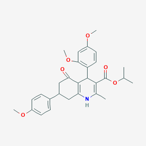 molecular formula C29H33NO6 B5036968 Propan-2-yl 4-(2,4-dimethoxyphenyl)-7-(4-methoxyphenyl)-2-methyl-5-oxo-1,4,5,6,7,8-hexahydroquinoline-3-carboxylate 