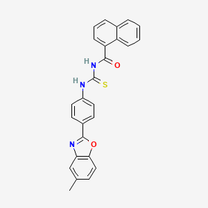 molecular formula C26H19N3O2S B5037177 N-{[4-(5-methyl-1,3-benzoxazol-2-yl)phenyl]carbamothioyl}naphthalene-1-carboxamide 