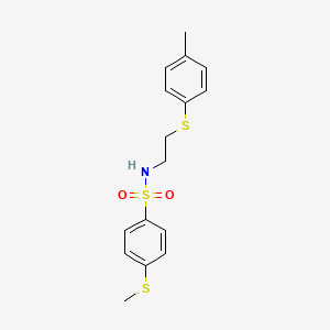 molecular formula C16H19NO2S3 B5037339 N-[2-(4-methylphenyl)sulfanylethyl]-4-methylsulfanylbenzenesulfonamide 