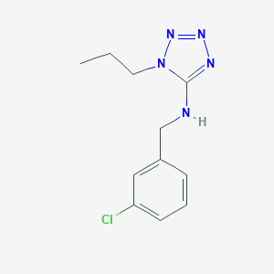 molecular formula C11H14ClN5 B503735 N-[(3-chlorophenyl)methyl]-1-propyltetrazol-5-amine CAS No. 876897-33-5