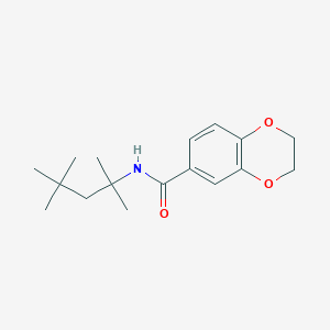 molecular formula C17H25NO3 B5037398 N-(2,4,4-TRIMETHYL-2-PENTANYL)-2,3-DIHYDRO-1,4-BENZODIOXINE-6-CARBOXAMIDE 