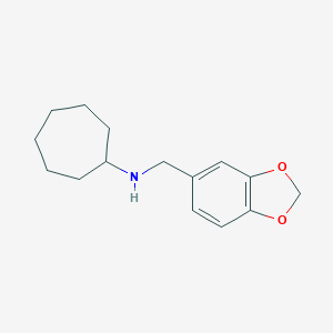 molecular formula C15H21NO2 B503740 N-(1,3-benzodioxol-5-ylmethyl)cycloheptanamine 