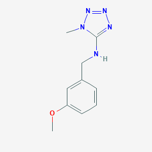 molecular formula C10H13N5O B503771 N-[(3-methoxyphenyl)methyl]-1-methyltetrazol-5-amine CAS No. 876897-61-9
