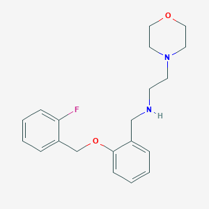 molecular formula C20H25FN2O2 B503773 N-{2-[(2-fluorobenzyl)oxy]benzyl}-N-[2-(4-morpholinyl)ethyl]amine 