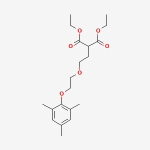 molecular formula C20H30O6 B5037846 Diethyl 2-[2-[2-(2,4,6-trimethylphenoxy)ethoxy]ethyl]propanedioate 