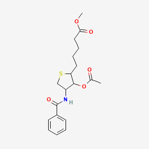 molecular formula C19H25NO5S B5038078 Methyl 5-(3-acetyloxy-4-benzamidothiolan-2-yl)pentanoate 