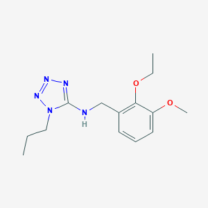 molecular formula C14H21N5O2 B503808 N-[(2-ethoxy-3-methoxyphenyl)methyl]-1-propyltetrazol-5-amine CAS No. 876897-49-3