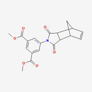 molecular formula C19H17NO6 B5038192 dimethyl 5-(1,3-dioxo-1,3,3a,4,7,7a-hexahydro-2H-4,7-methanoisoindol-2-yl)benzene-1,3-dicarboxylate 